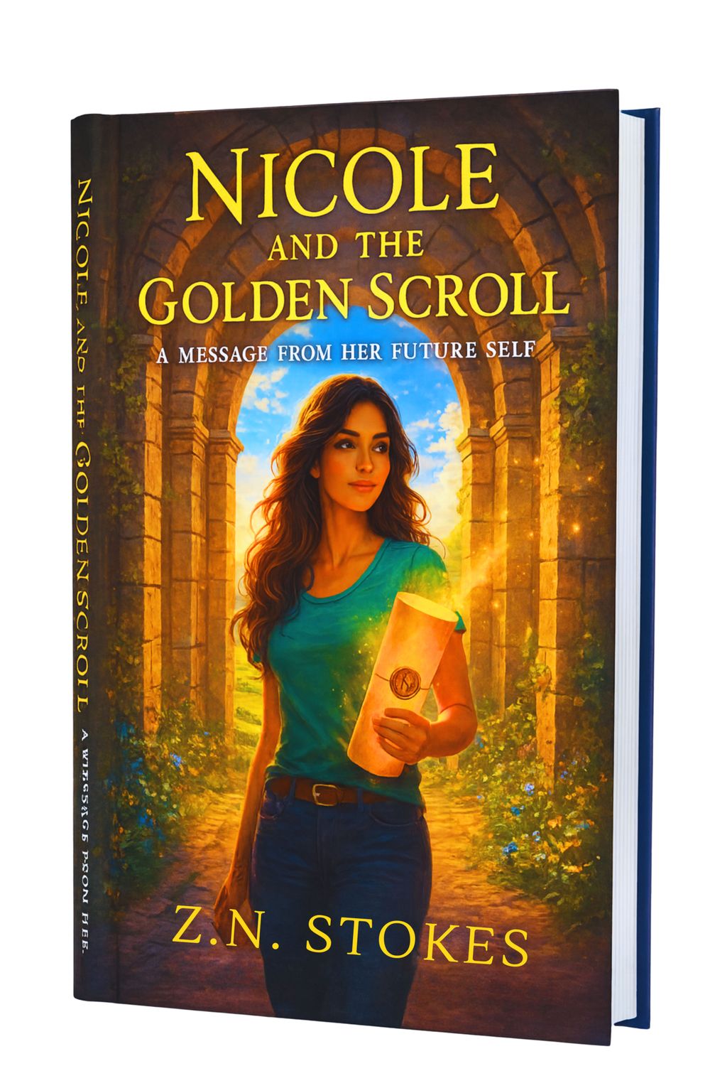 Personalized Book Just For You: [Insert Your Name] and the Golden Scroll - A Message From Her Future Self by Z. N. Stokes