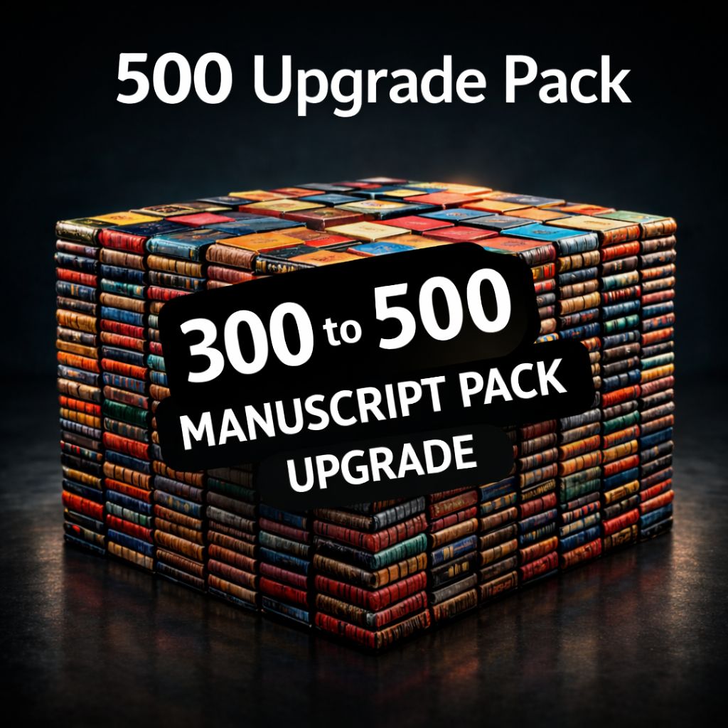 500 Upgrade Pack: 300 to 500 Manuscript Pack Upgrade