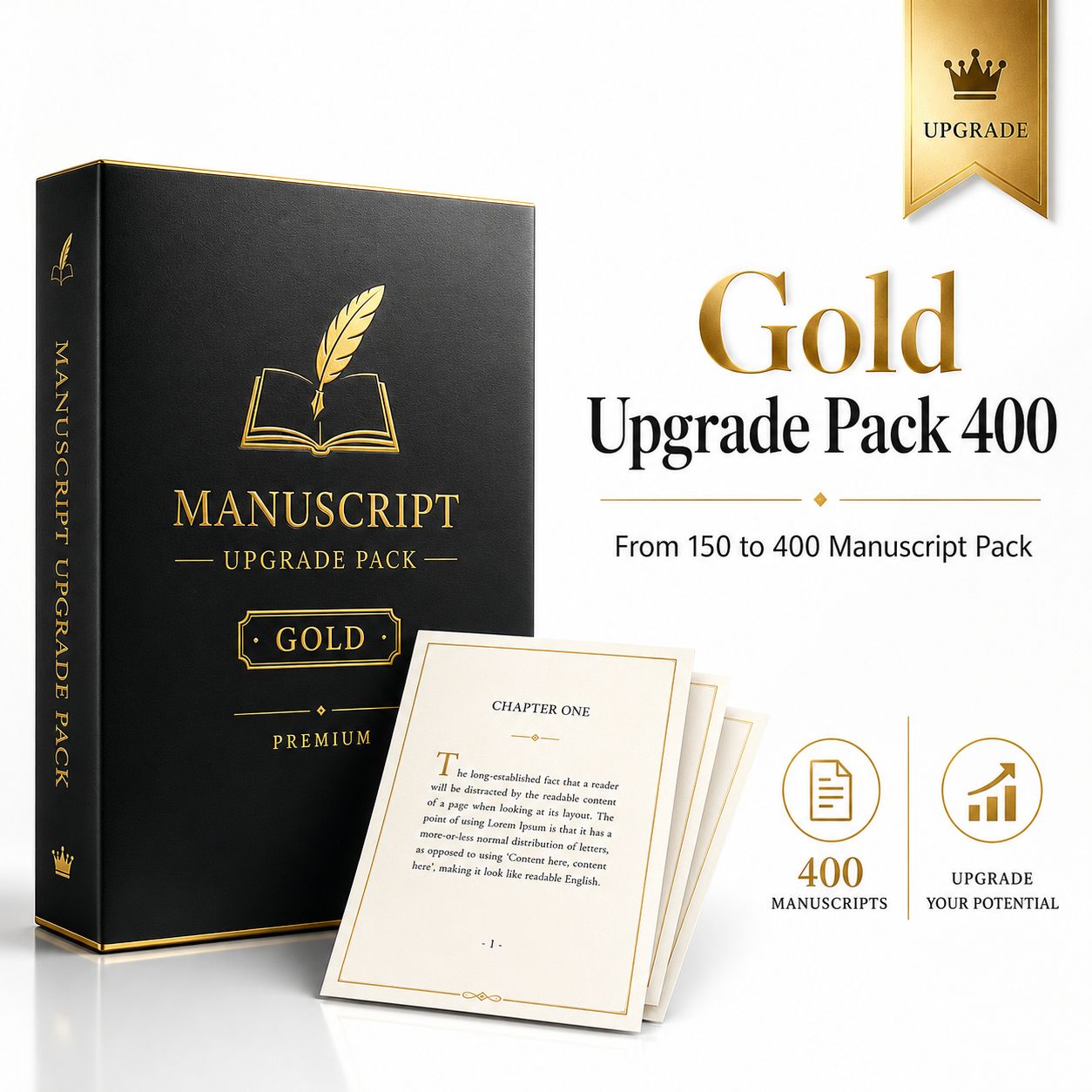 Gold Upgrade Pack 400: From 150 to 400 Manuscript Pack