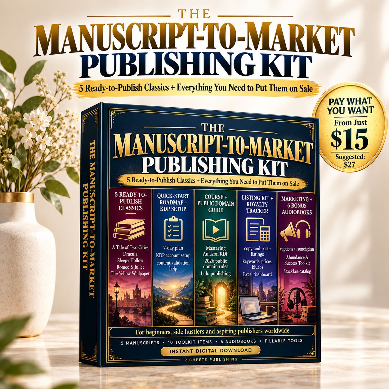 The Manuscript to Market Publishing Kit - Pay What You Want From $15