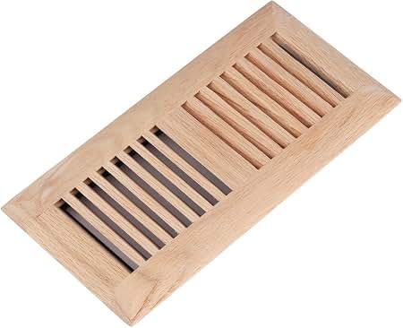 Unfinished Drop In  American Cherry Vent Self-Rimming Floor Register, Size: 2" X 10"