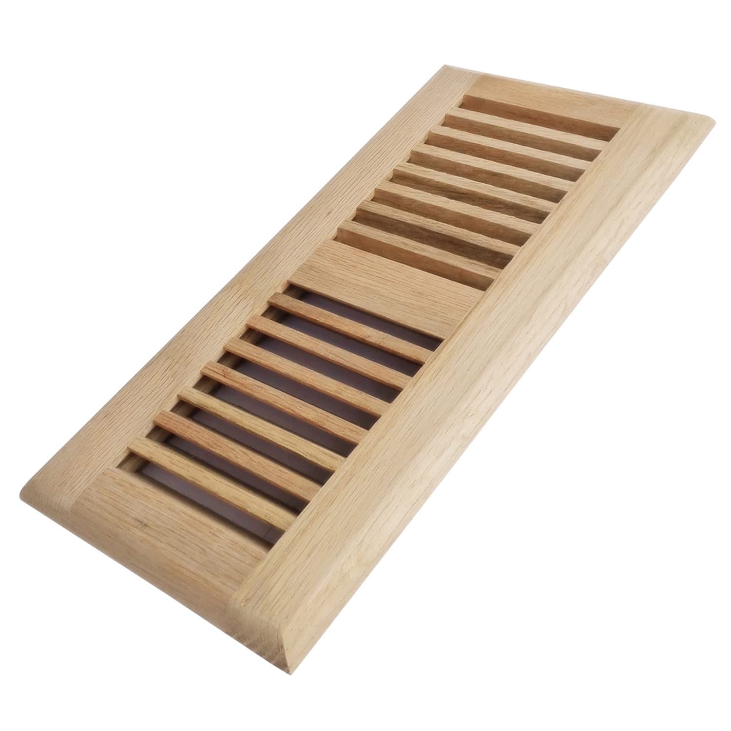 Unfinished Drop In White Oak Vent Self-Rimming Floor Register