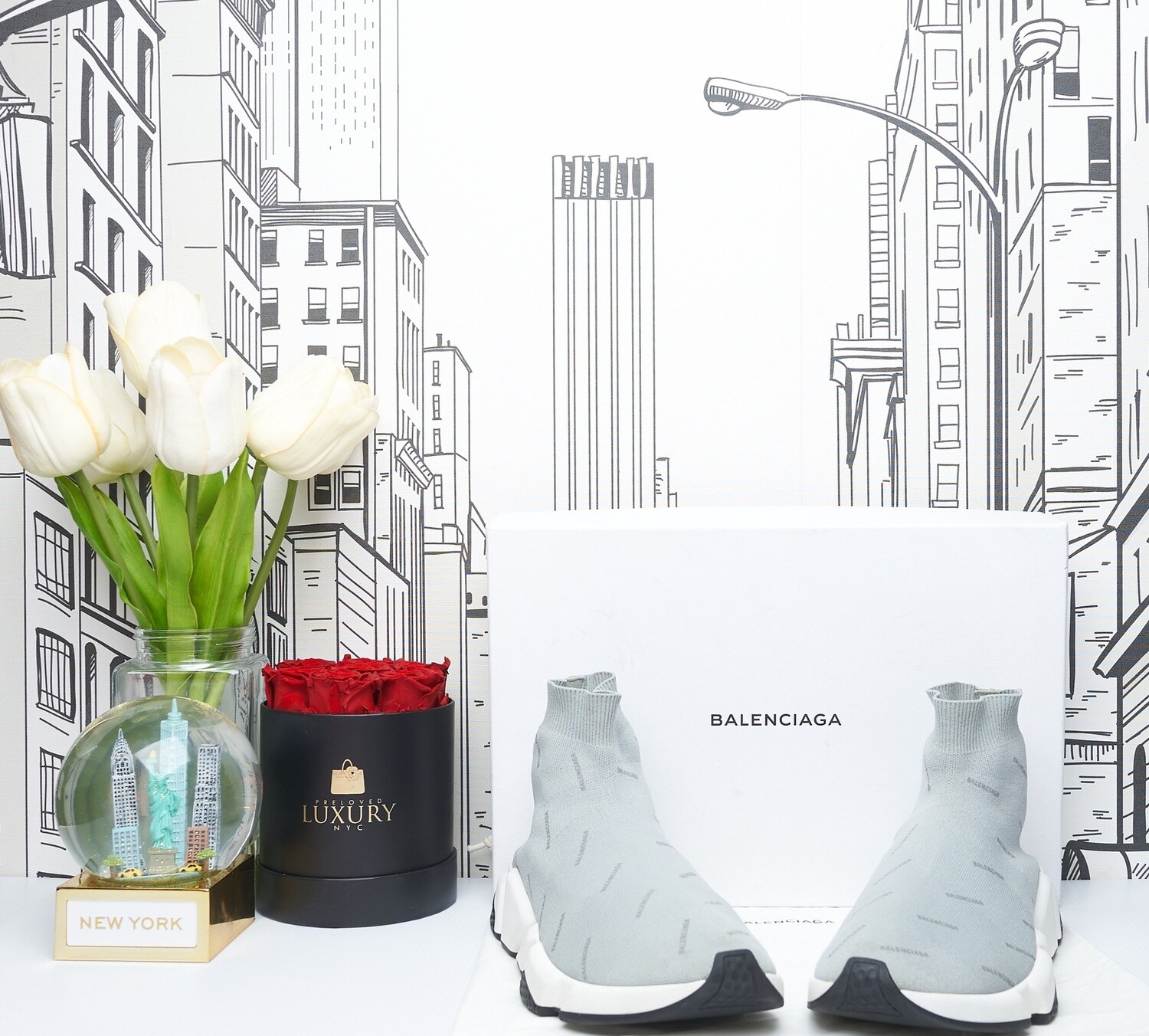 Balenciaga Speed Sock Trainer Gray