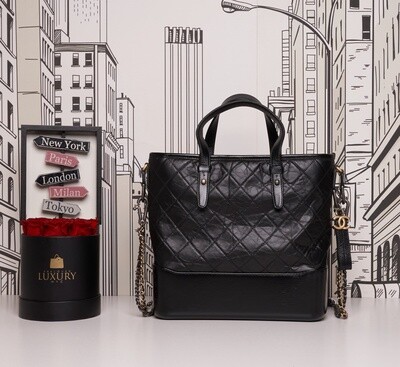 Chanel Aged Calfskin Quilted Large Gabrielle De 2 Way