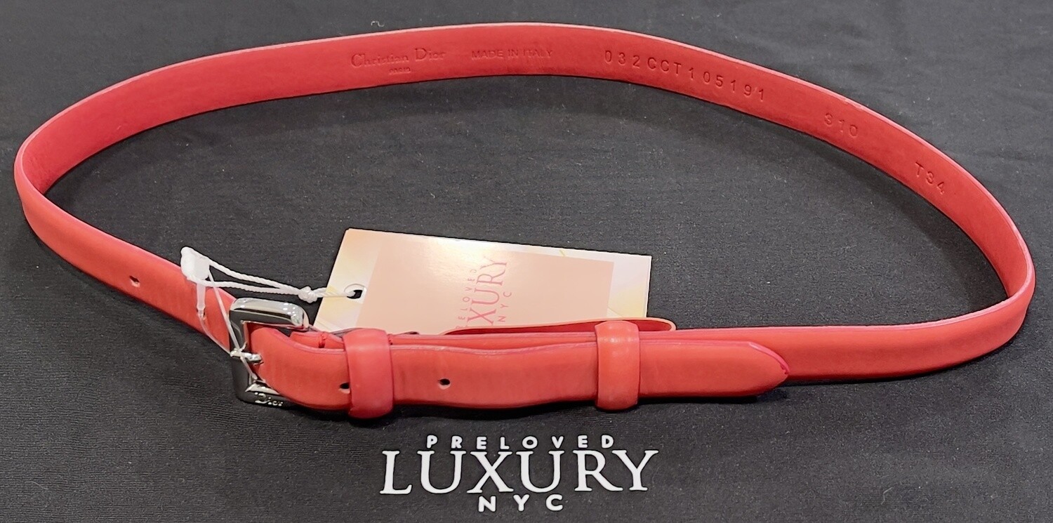 Christian Dior Belt Red