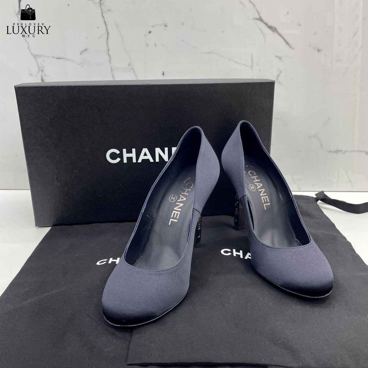 CHANEL Satin Pumps Size 34.5 EU