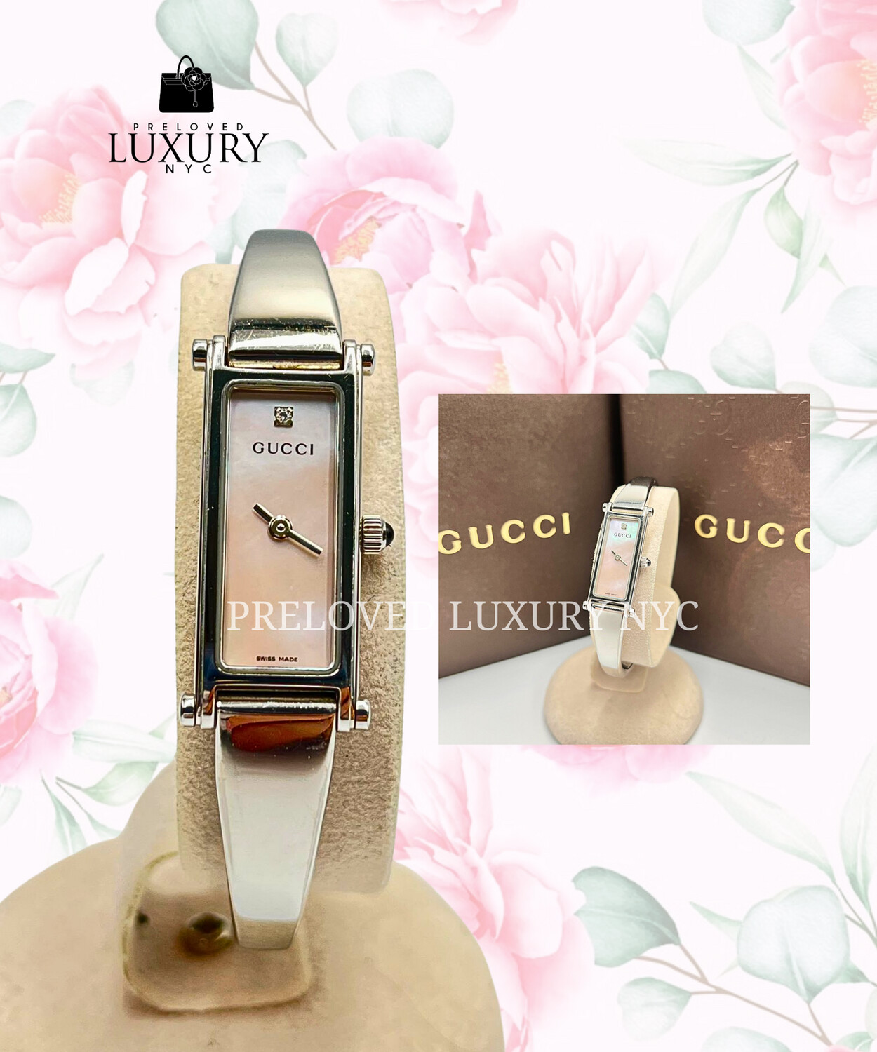 GUCCI 1500L 1P Dia Watch