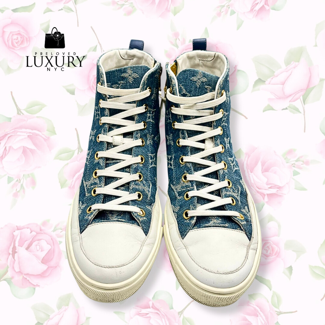 LOUIS VUITTON Mono Denim Stellar Line High Cut
