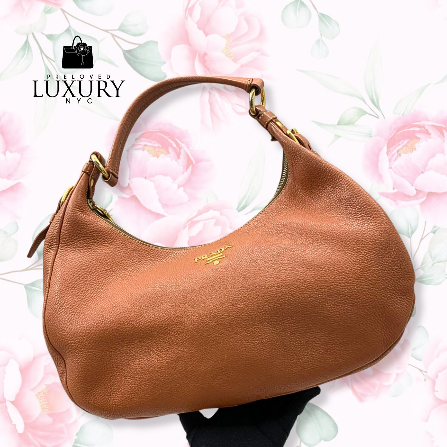 PRADA One Shoulder Hobo Shoulder Bag
