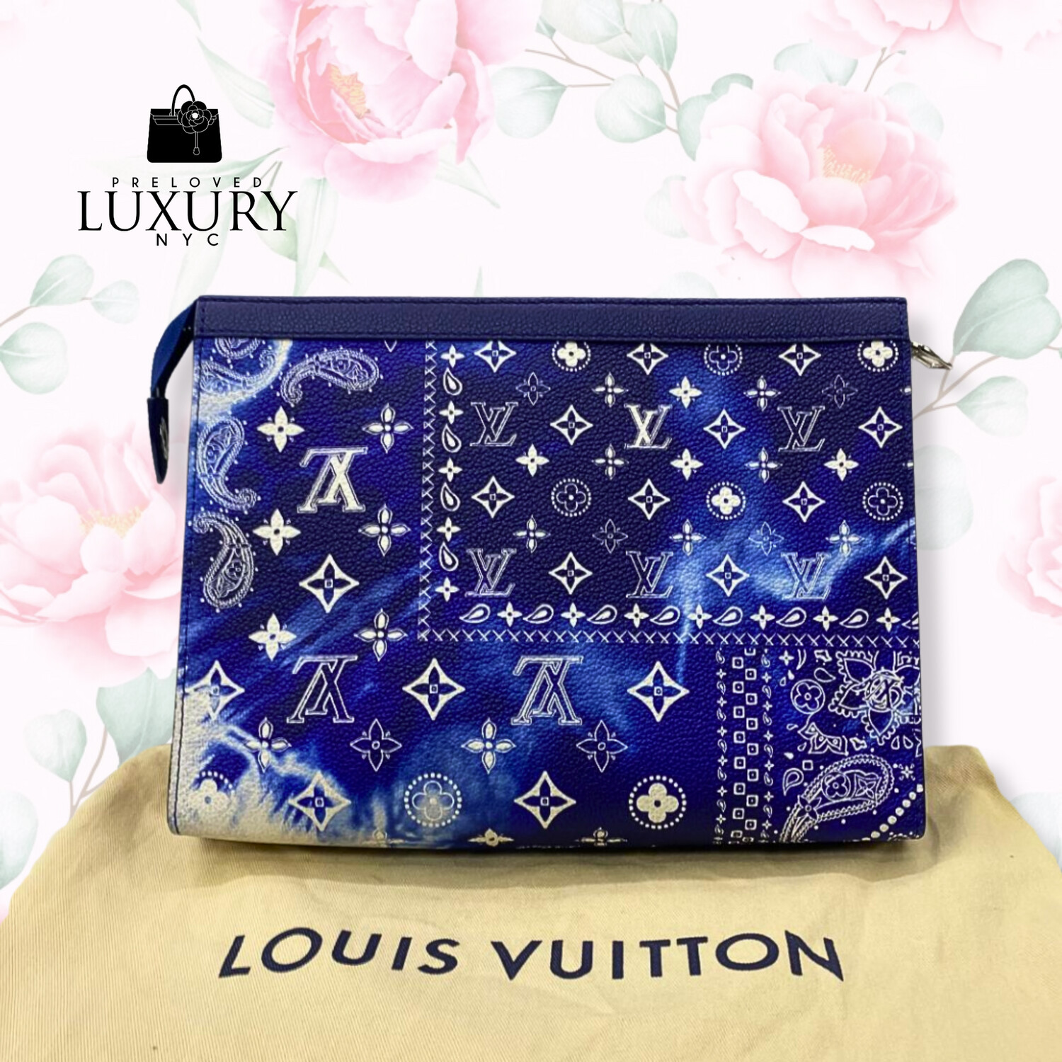 LOUIS VUITTON Monogram Grafitti Pochette Voyage MM RFID Clutch Bag
