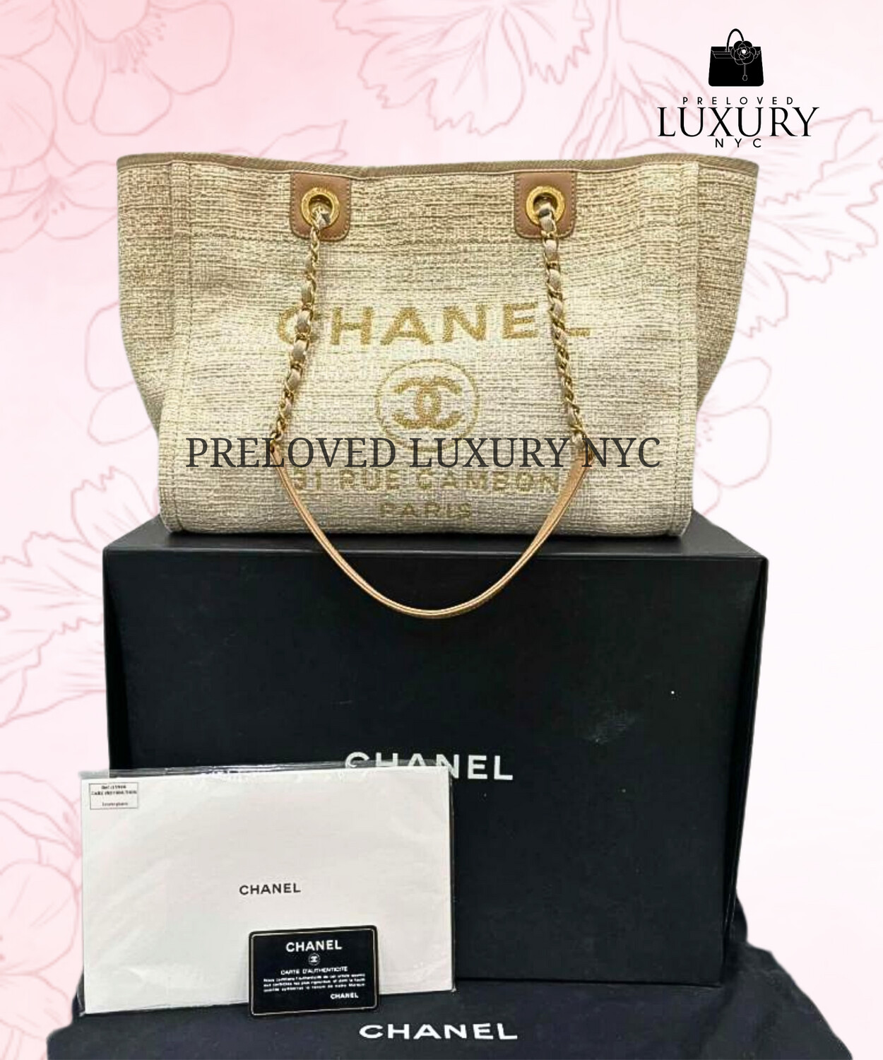 CHANEL Bag Deauville Chain Tote Bag