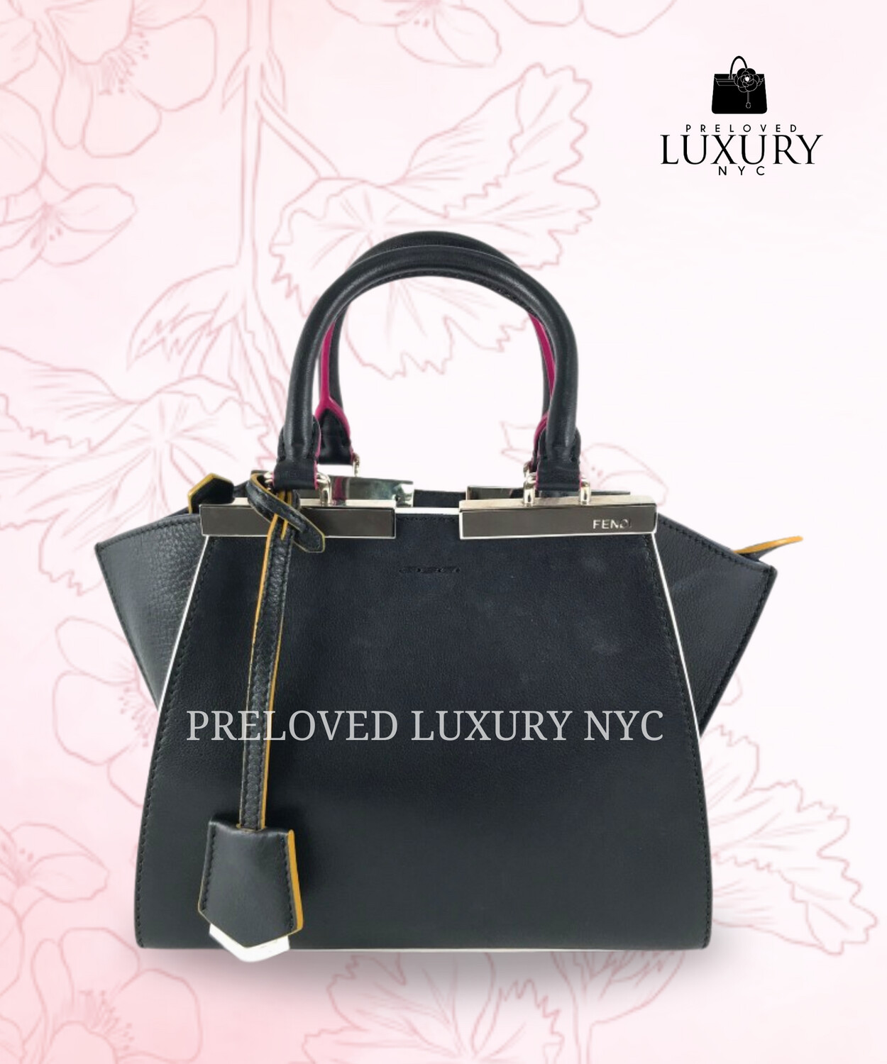 FENDI Black Calfskin 3Jours 2way Bag