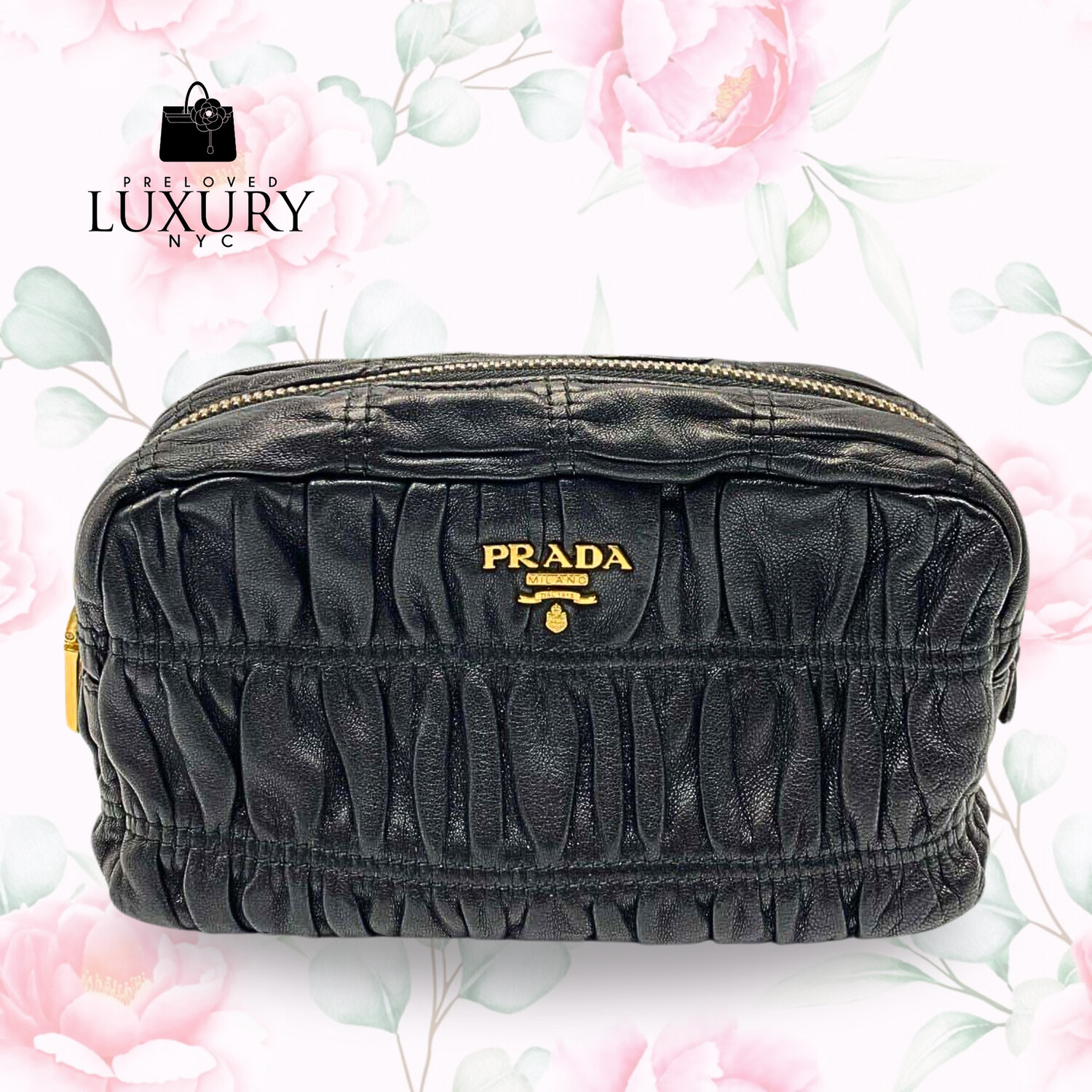 PRADA Gofie Leather Pouch