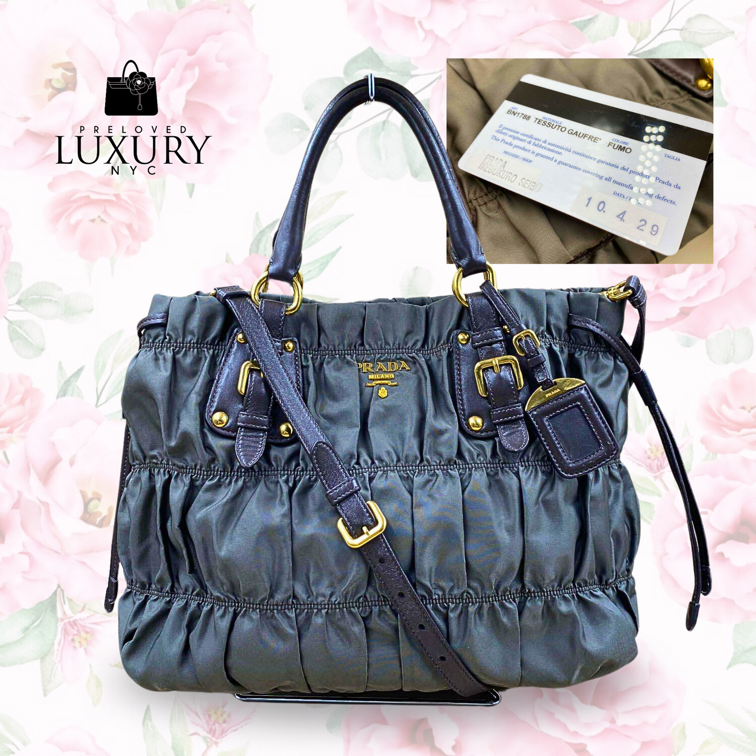 PRADA Gofle Nylon 2way Bag