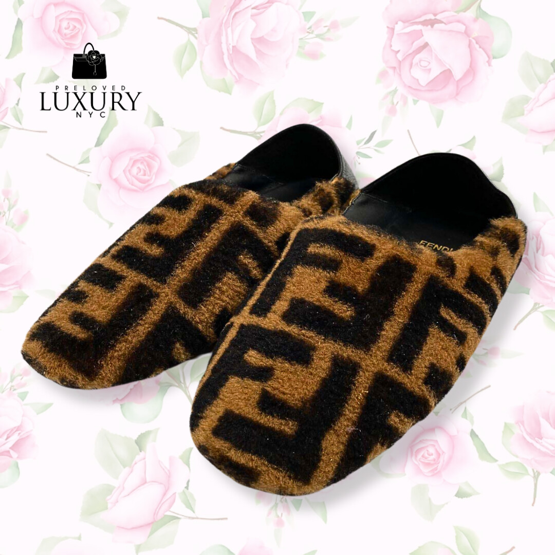FENDI Fur Flat Shoes