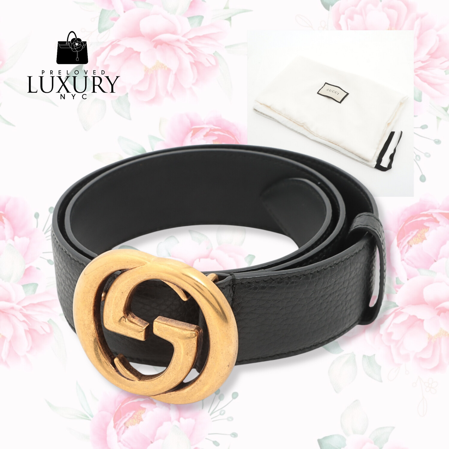 GUCCI Interlocking Belt 80/32