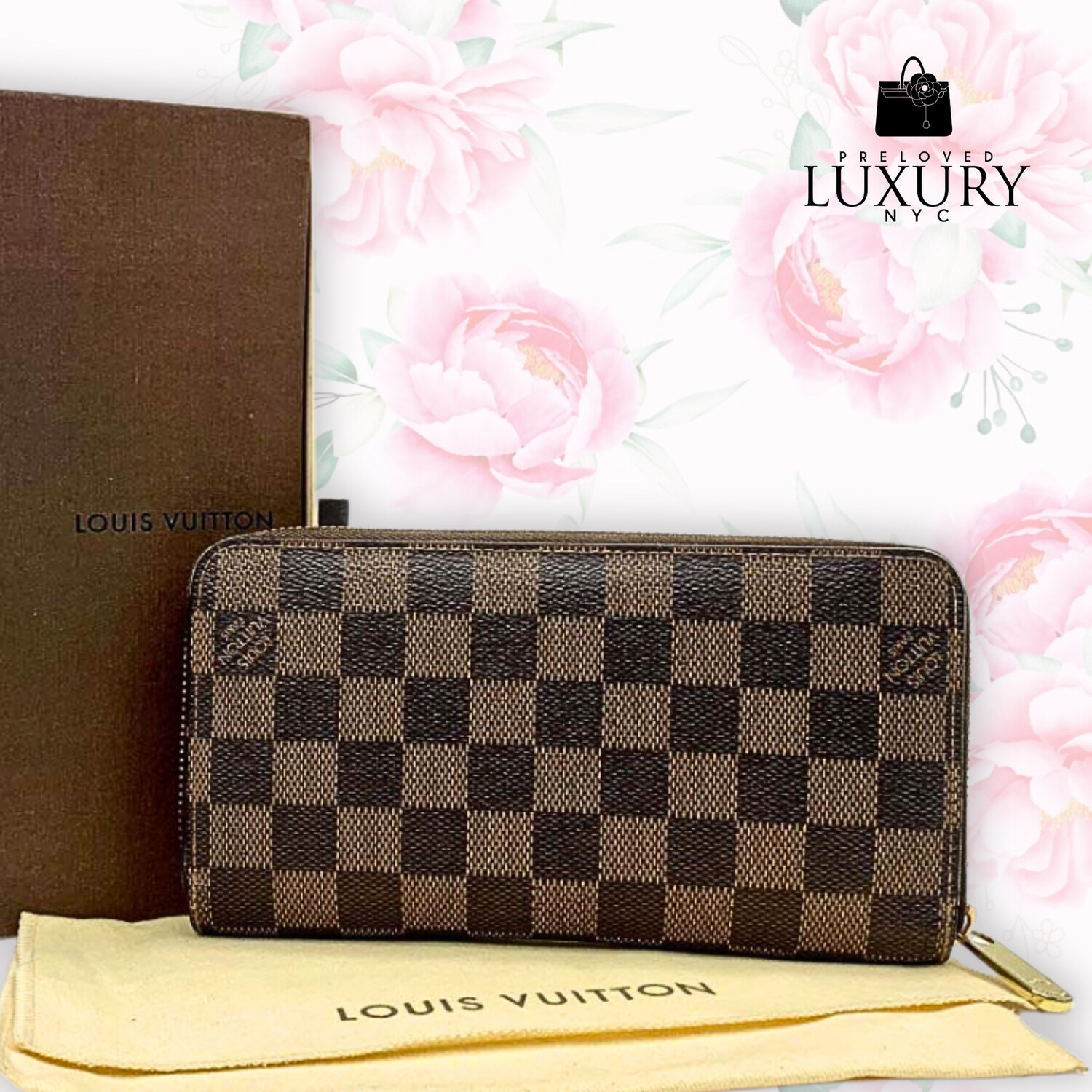 LOUIS VUITTON Damier Zippy Long Wallet