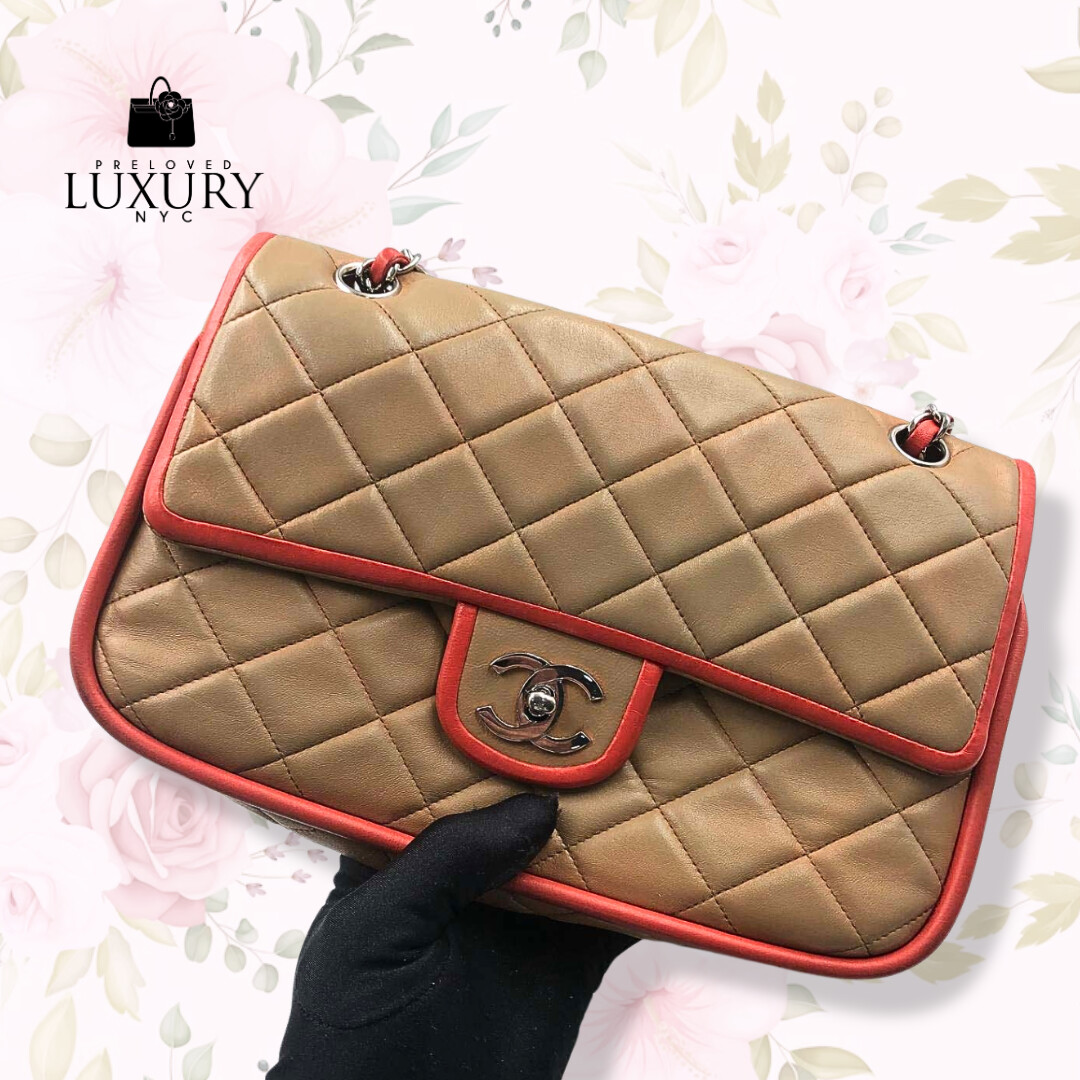 CHANEL Lambskin Double Flap
