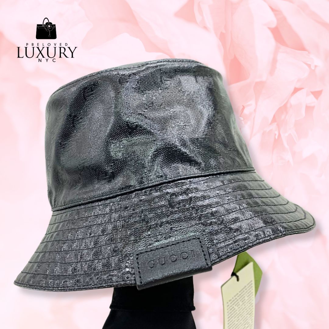 GUCCI Black PVC Bucket Hat