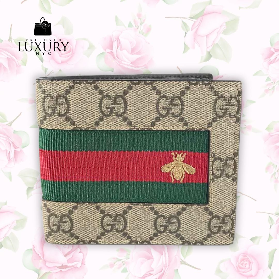 GUCCI Brown Coated Canvas Wallet