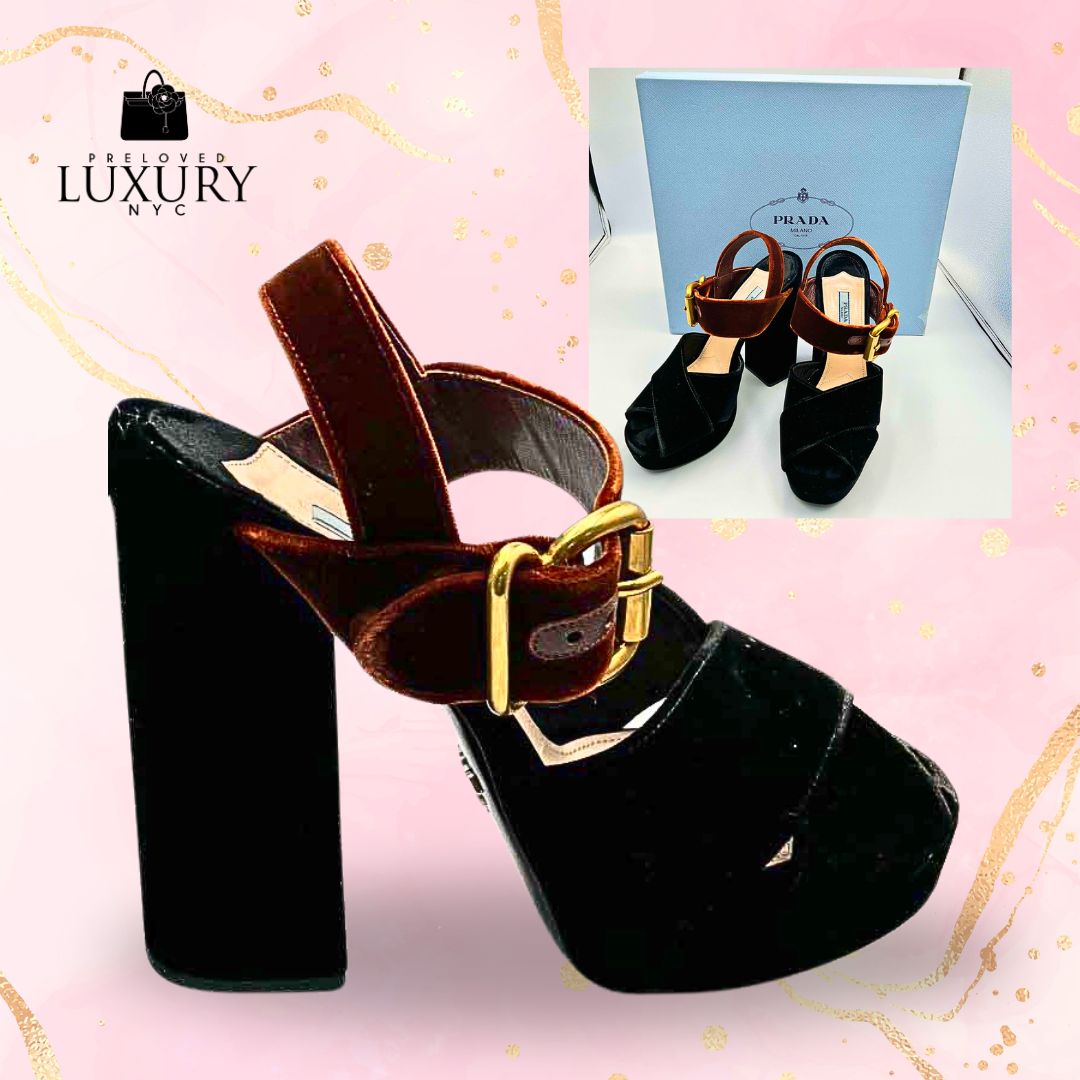 PRADA Velvet Sandals