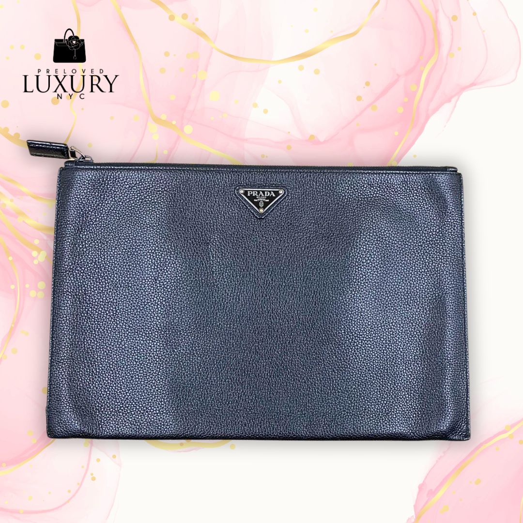 PRADA Leather Clutch Bag
