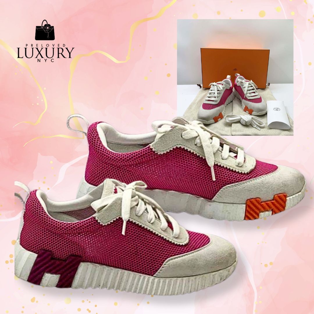 HERMES Bouncing Pink Pink Sneakers