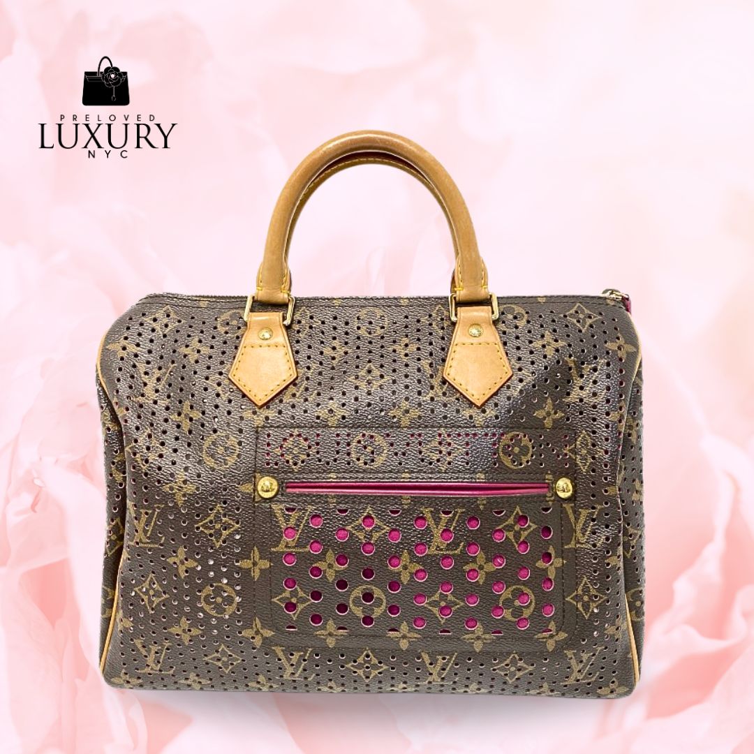 LOUIS VUITTON LV Perfo Speedy 30 Monogram Canvas Handbag