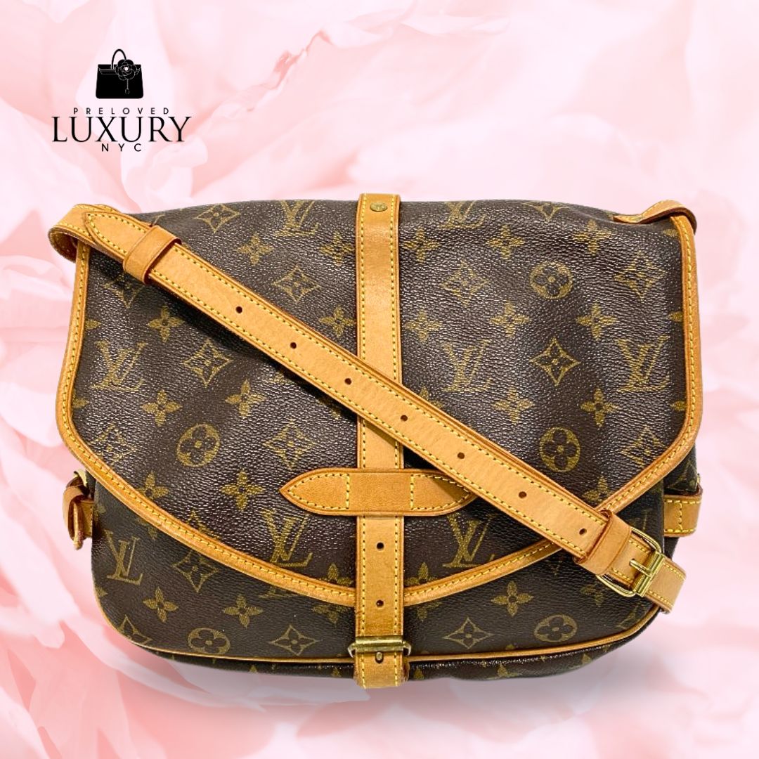 LOUIS VUITTON LV Saumur MM Monogram Canvas Shoulder Bag