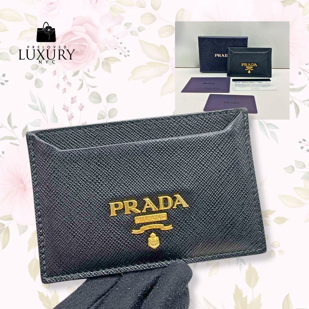 PRADA Saffiano Black Card Case