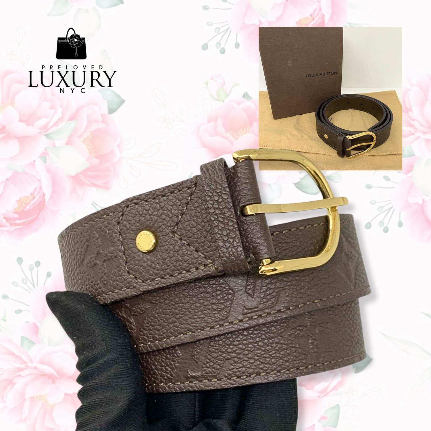 LOUIS VUITTON Empreinte Sunture Tail Belt