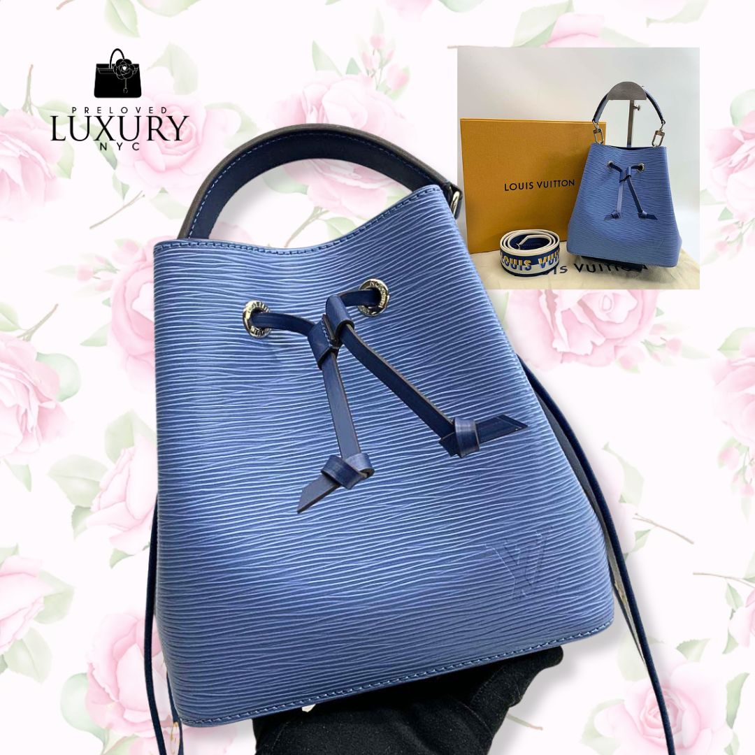 LOUIS VUITTON Epi Bag NeoNoe BB Blue 2way