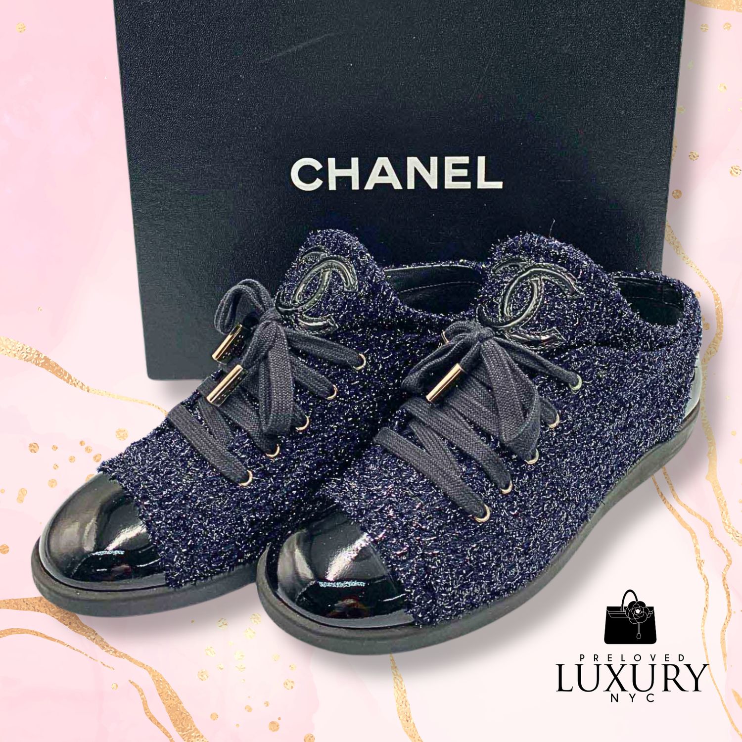CHANEL Tweed Sneakers