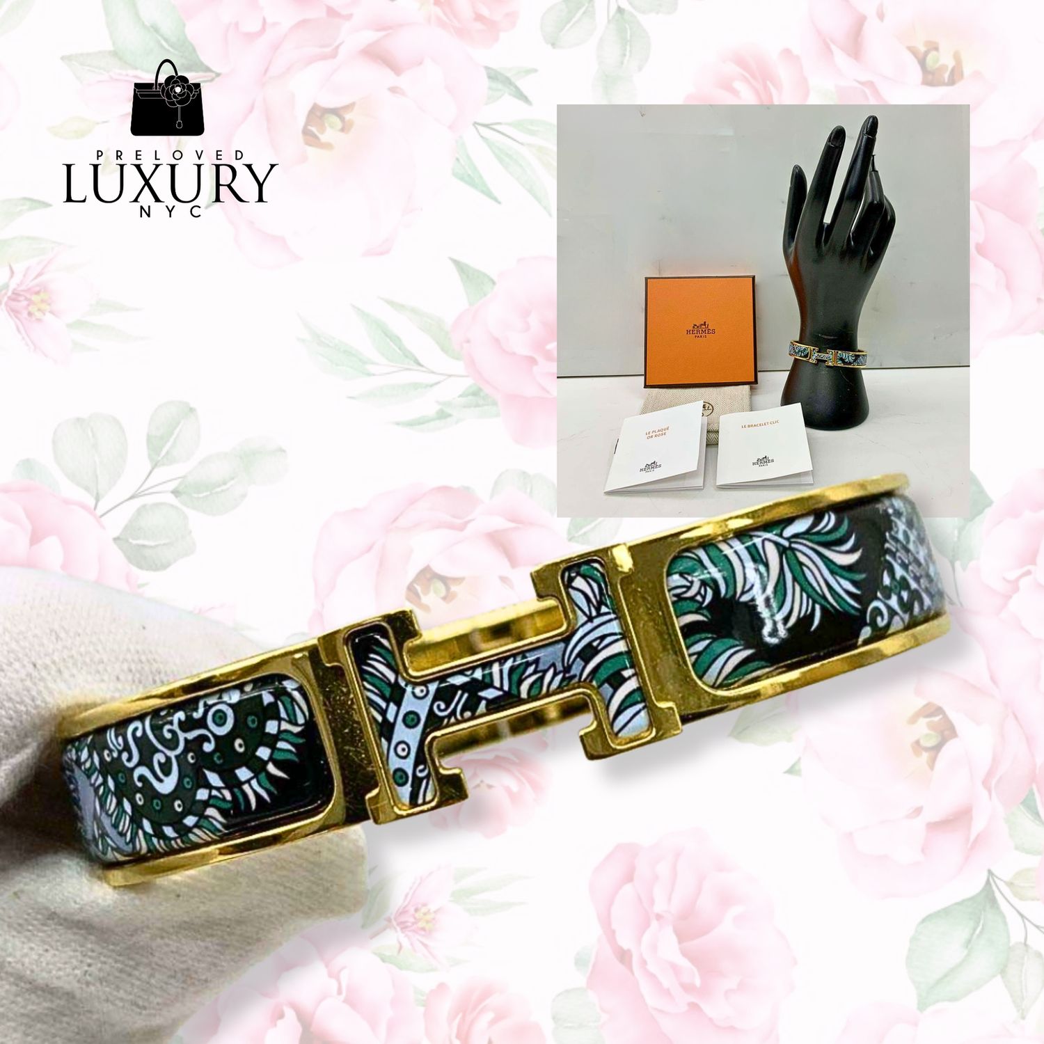 HERMES Bracelet Clic Clac Animaux Camoufles