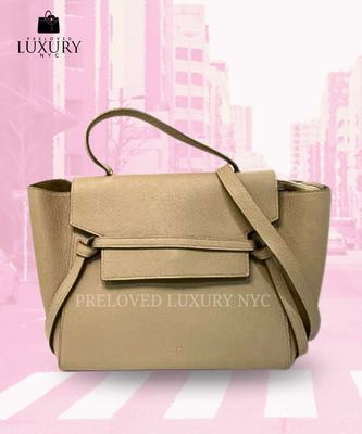 CELINE BELT BAG MINI BEIGE CALFSKIN 2WAY BAG