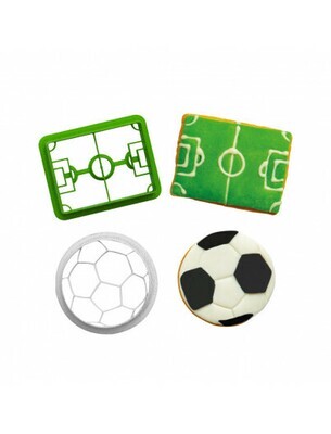 Decora Tagliapasta in Plastica a Forma di Pallone e Campo Set 2 Pz