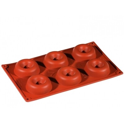 Pavoni Stampo in Silicone a Forma Savarin 6 impronte