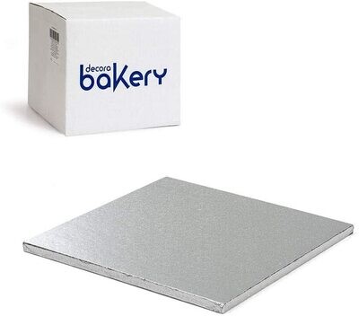 Decora Sottotorta Rigido Quadrato Argento linea Bakery 36 x 36 x h 1,2 cm