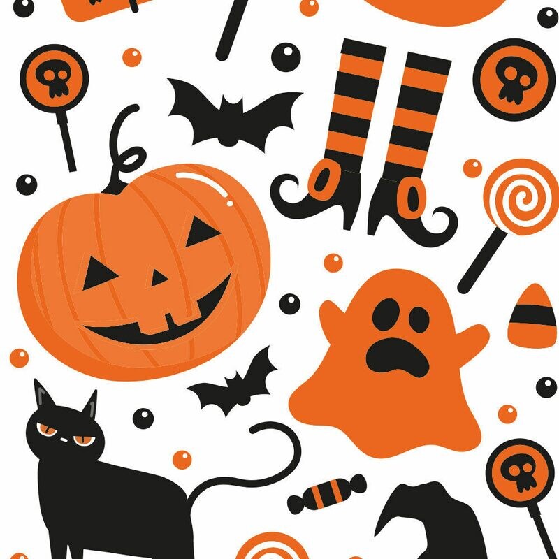 Decora Sacchetti in Plastica Halloween Set 20 Pz ø 12,5 x 24 cm