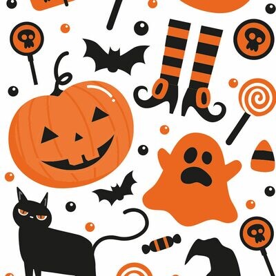 Decora Sacchetti in Plastica Halloween Set 20 Pz ø 12,5 x 24 cm