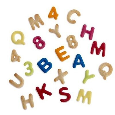 Decora Tagliapasta Lettere e Numeri in Plastica 36 Pz Ø 2 x h 1,6 cm