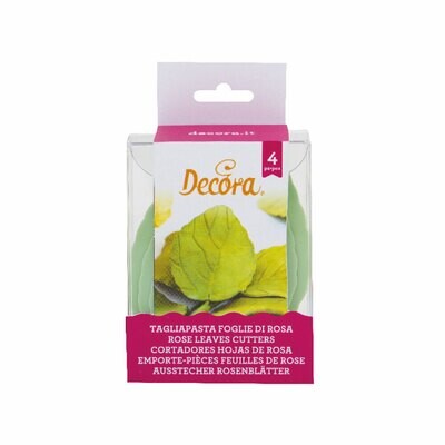 Decora Tagliapasta Foglie di Rosa in Plastica 4 Pz