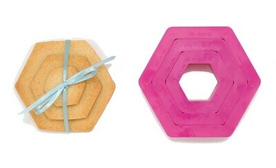 Decora Set di 3 Tagliapasta a Forma di Esagono