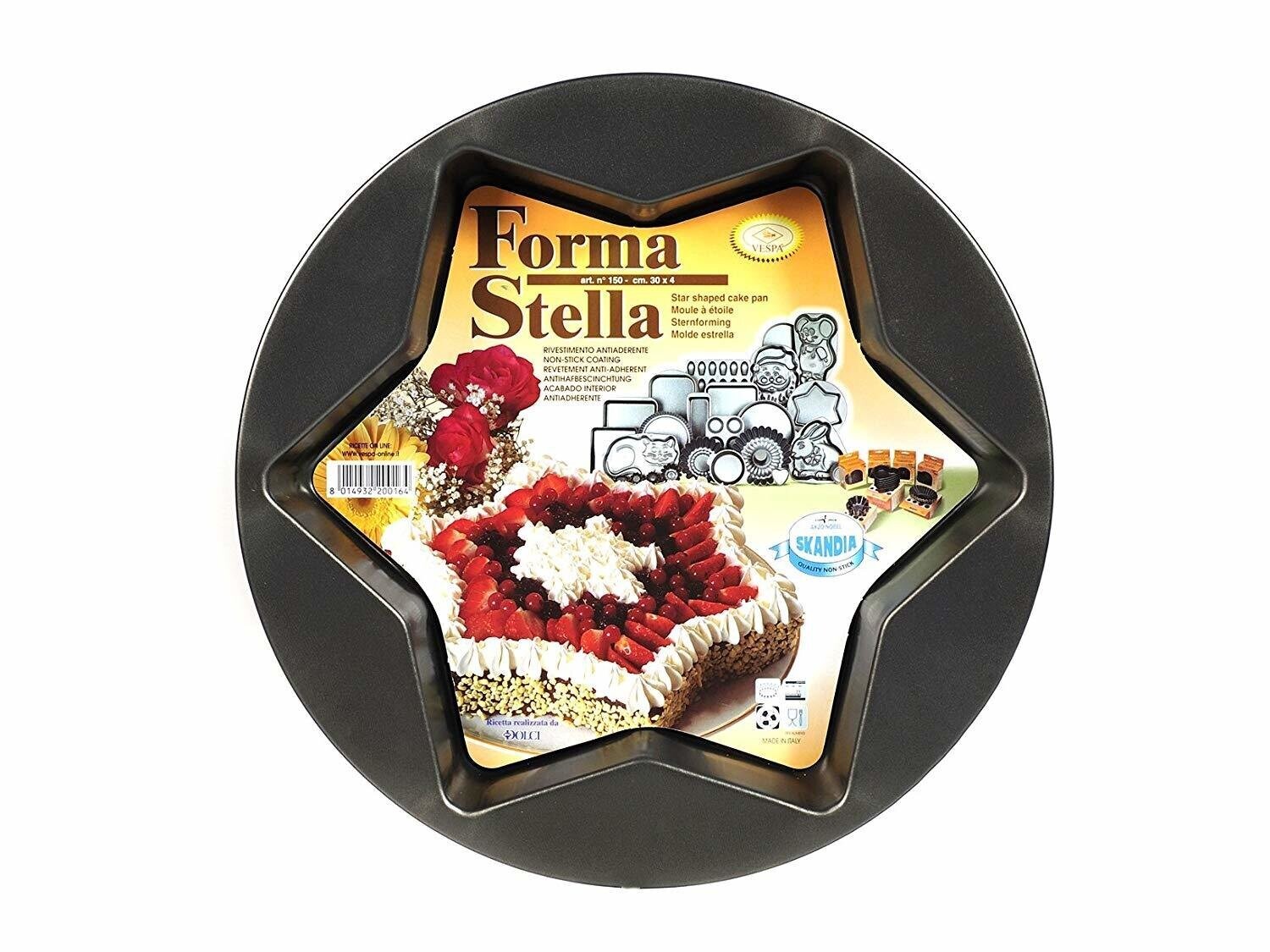 Vespa Stampo per Torte a Forma a Stella Antiaderente Dimensioni 9,5 x 29,5 x 5