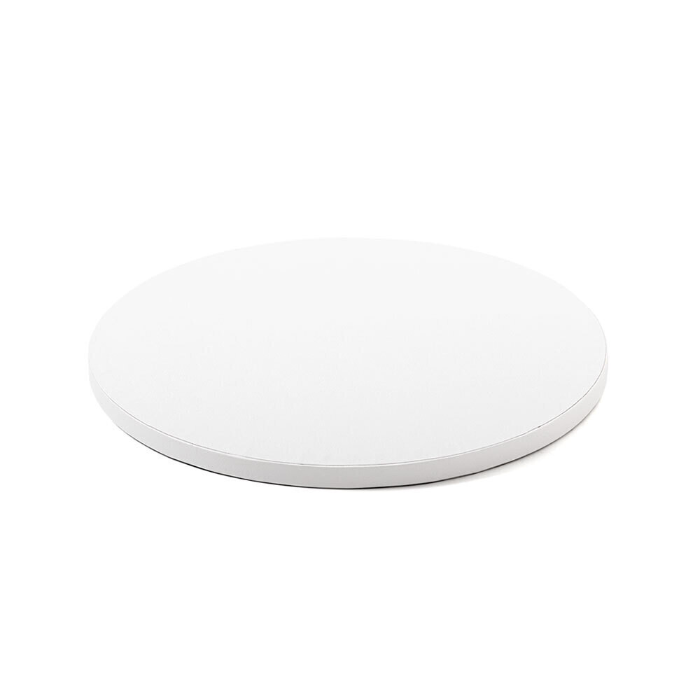 Decora Cakeboard Vassoio Sottotorta Rotondo Rivestito Bianco Diametro Ø 36 h 1,2 cm