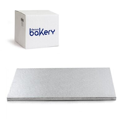 Decora Sottotorta Rigido Rettangolare Argento linea Bakery cm 40 x 60  x 1,2 h