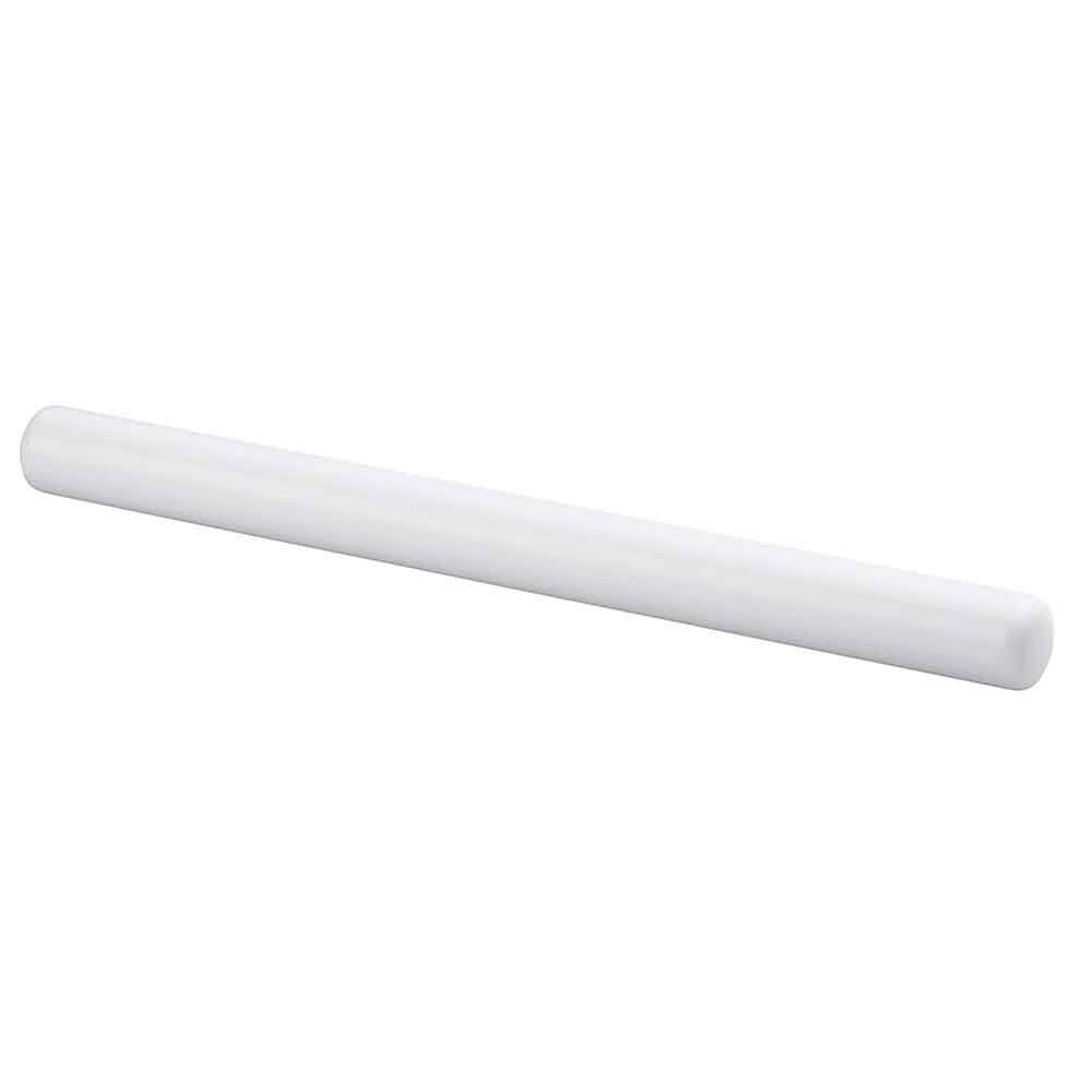 Decora Mattarello Antiaderente Liscio in Plastica Bianca Diametro 3,5 cm Lunghezza 50 cm
