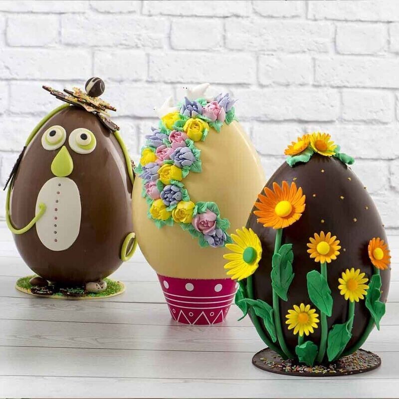 Decora Stampo per Uova di Cioccolato da 350 g in Policarbonato 1 Cavità