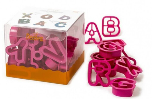 Decora Set 27 Cutters Tagliapasta in Plastica Lettere Stampatello h 5 cm