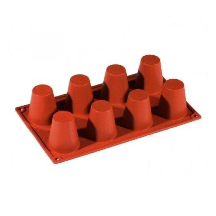 Pavoni Stampo in  Silicone per Babà 8 Impronte